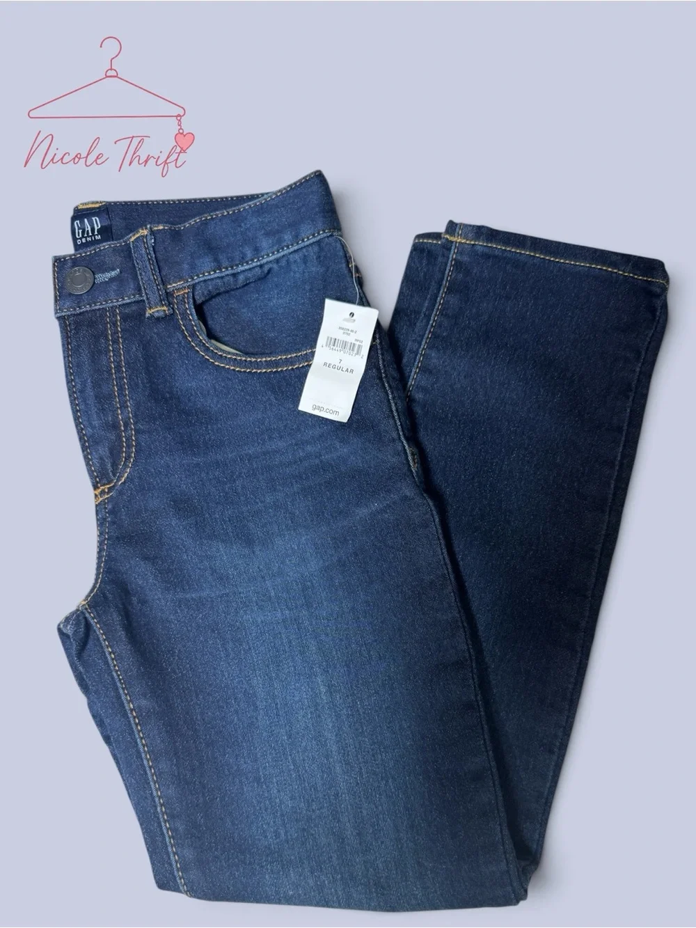 NWT Gap Boys Size 7 Regular Dark Wash Denim Jeans